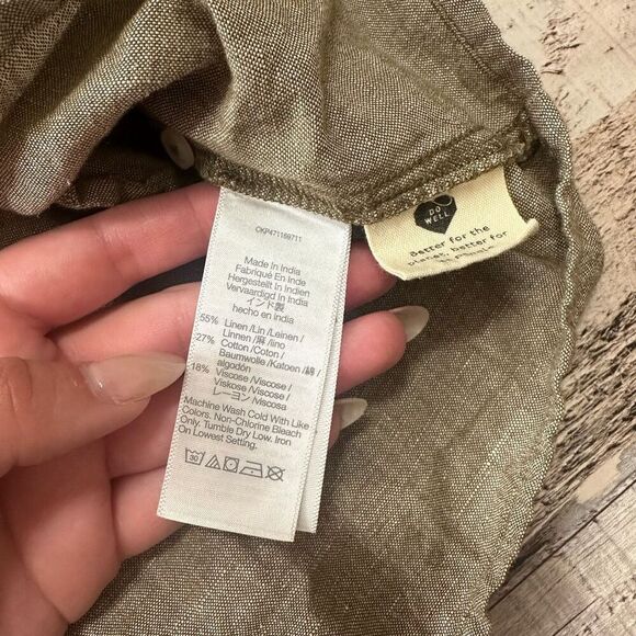 🧸Madewell Linen-Blend Alexandra Button-Front Mini Dress | Size Small - Picture 7 of 7